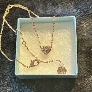 Touchstone Crystal Blush Heart Necklace
